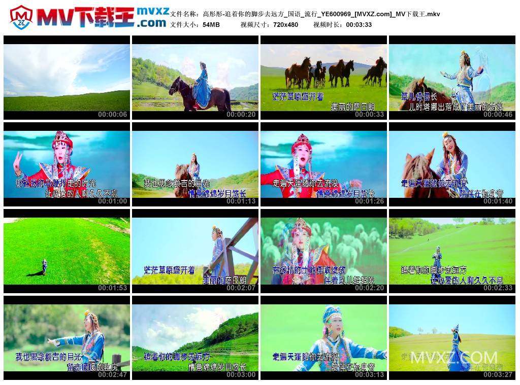 高彤彤-追着你的脚步去远方_国语_流行_YE600969